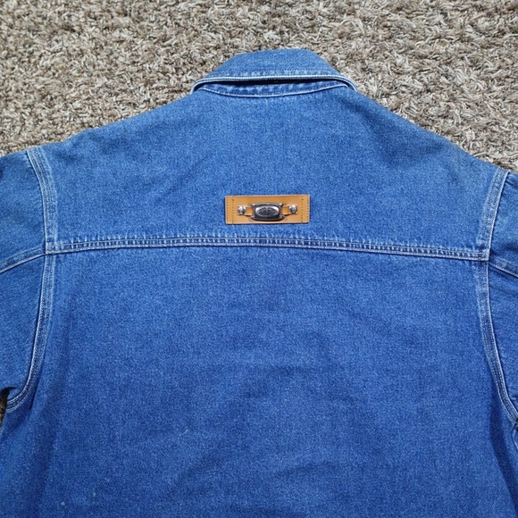 Paco Denim Jacket Mens Size M Long Sleeve Button Front Pocket Blue Cotton - Picture 12 of 13